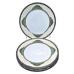 Set/4 Vintage Noritake China Salad Side Plates Avril 7.5" gold trim 1930s K3